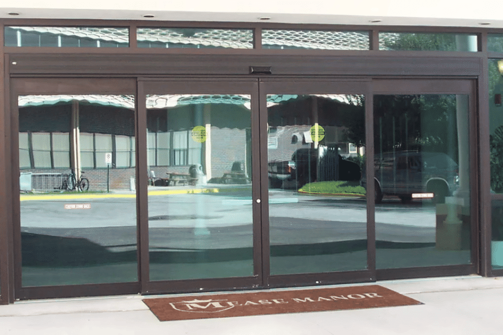 Modern commercial glass entry Florida
