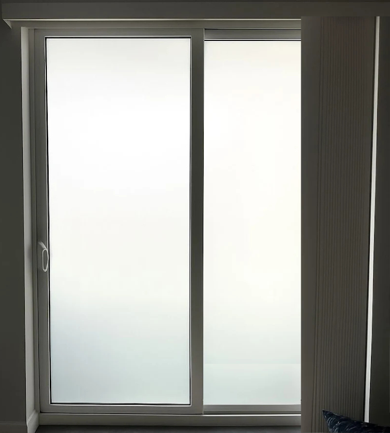 Sliding doors with frosted glass