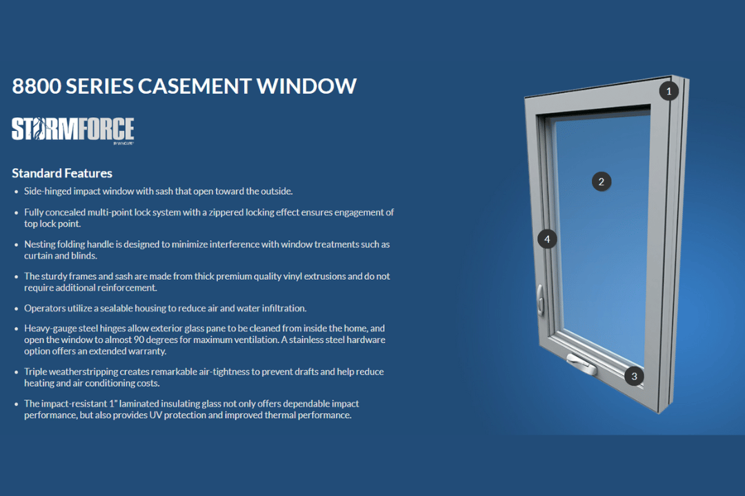 8800 series casement window