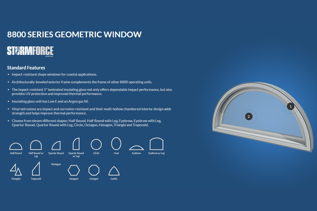 8800 series geometric window