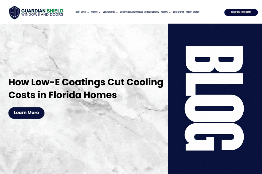 Energy-Efficient Impact Windows_ How Low-E Coatings Cut Cooling Costs in Florida Homes - Guardian Shield Windows