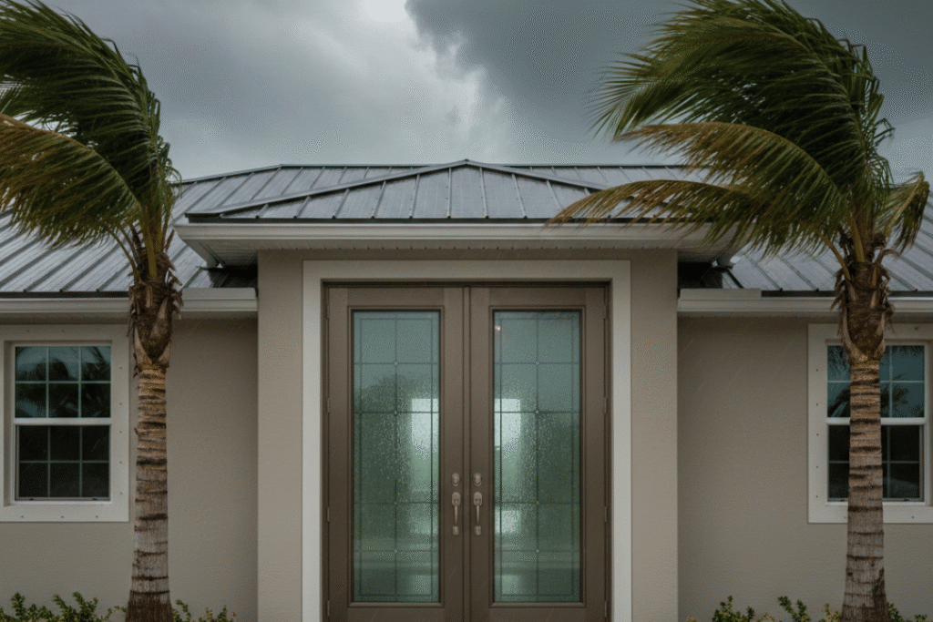 impact-rated entry door protecting a Florida home