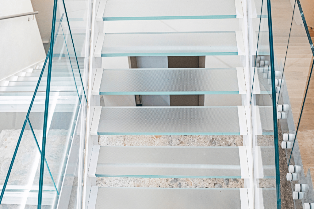 commercial glass staircase