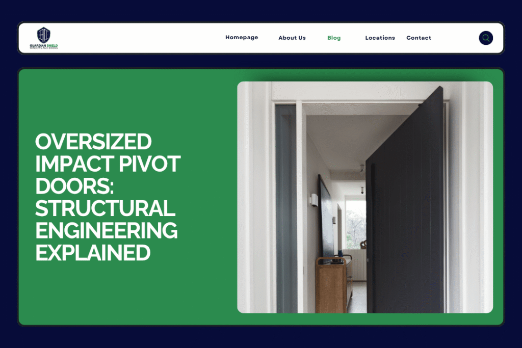 Oversized Impact Pivot Doors Structural Engineering Explained - Guardian Shield Windows and Doors