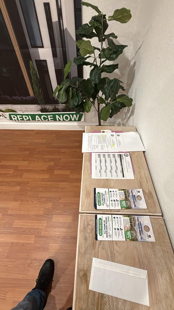 Impact window and door brochures inside the Guardian Shield Windows and Doors Davie, FL office