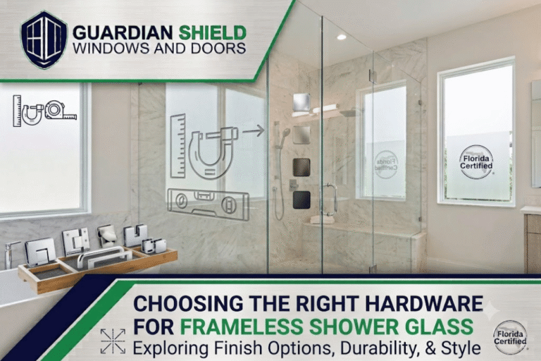Choosing The Right Hardware For Frameless Shower Glass - Guardian Shield Windows and Doors