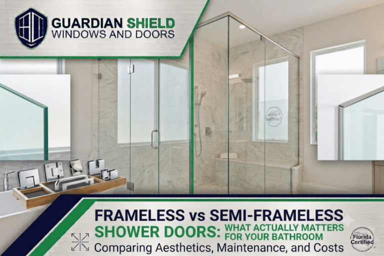 Frameless Vs. Semi-Frameless Shower Doors - Guardian Shield Windows and Doors
