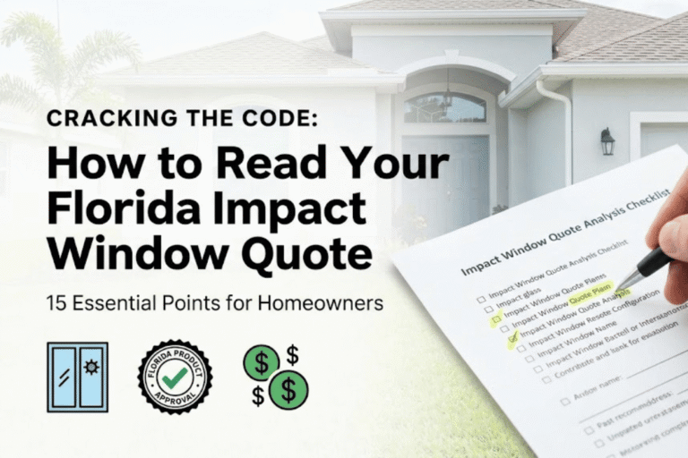 How to Read Your Florida Imapct Window Quote - Guardian Shield Windows and Doors