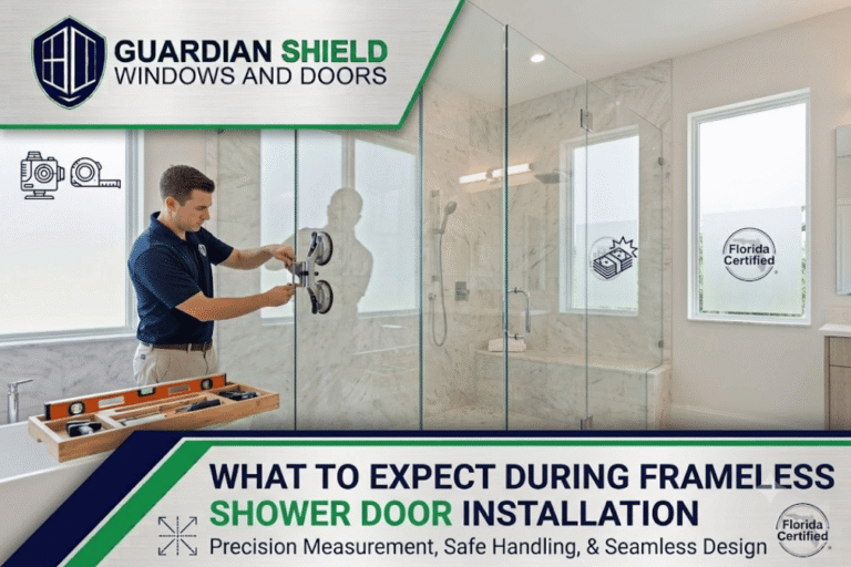 What to Expect During Frameless Showert Door Installation - Guardian Shield Windows and Doors