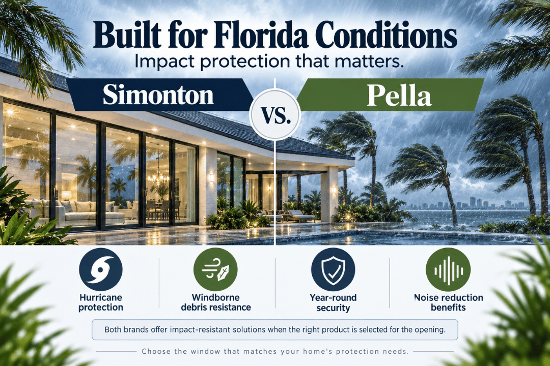 Simonton vs Pella hurricane impact window protection