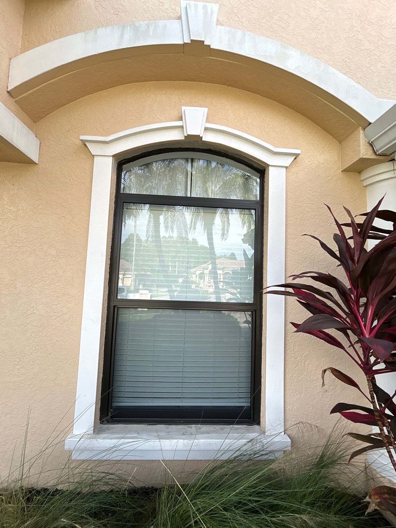 After: Front elevation · arched single hung