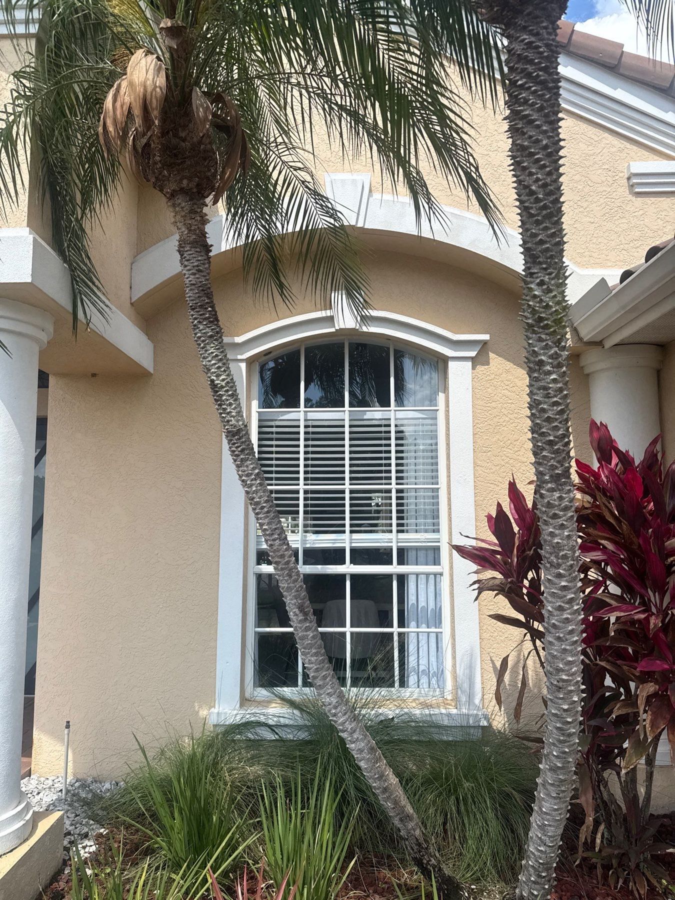 Before: Front elevation · arched single hung