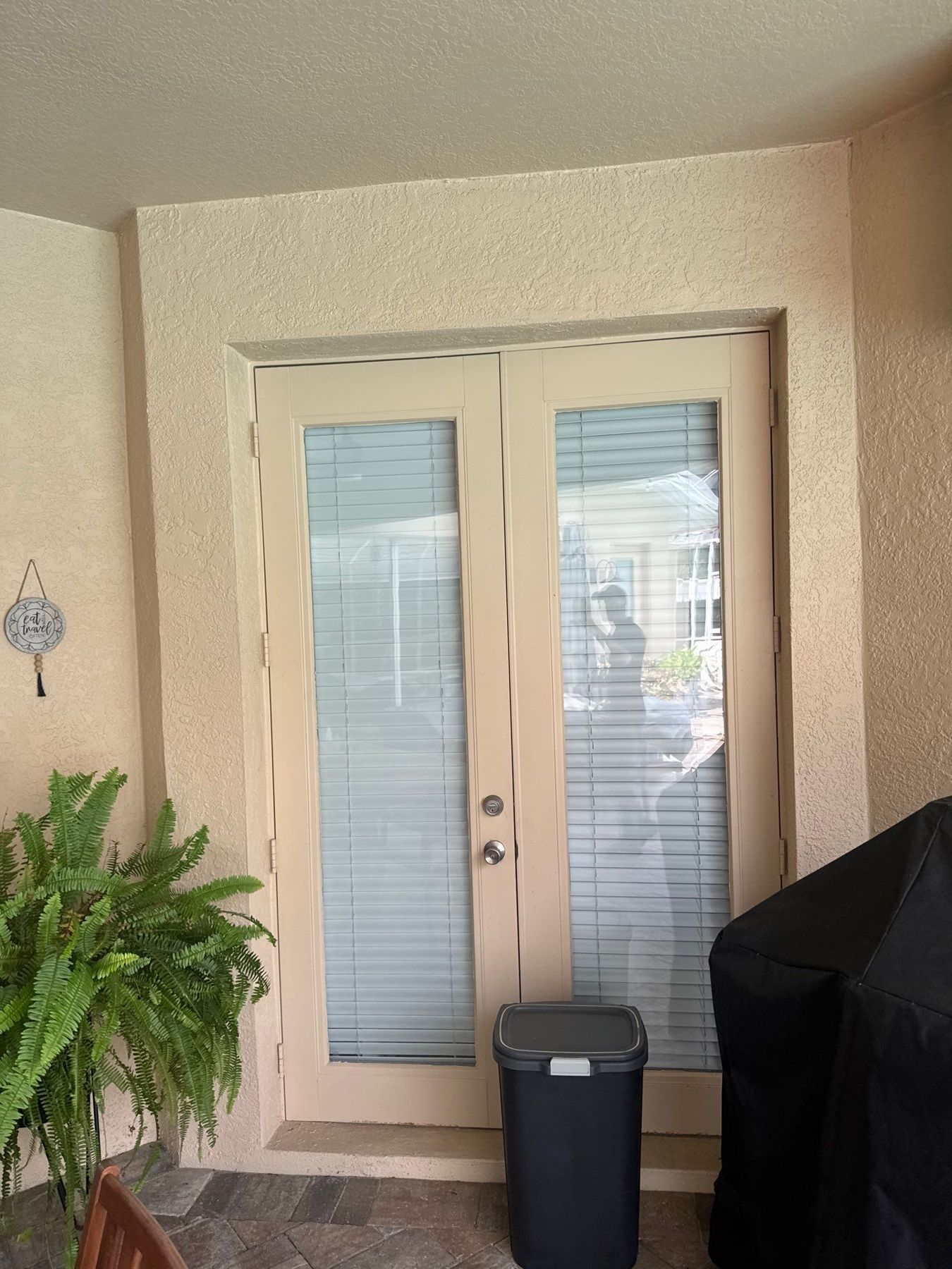Before: Back elevation · French door