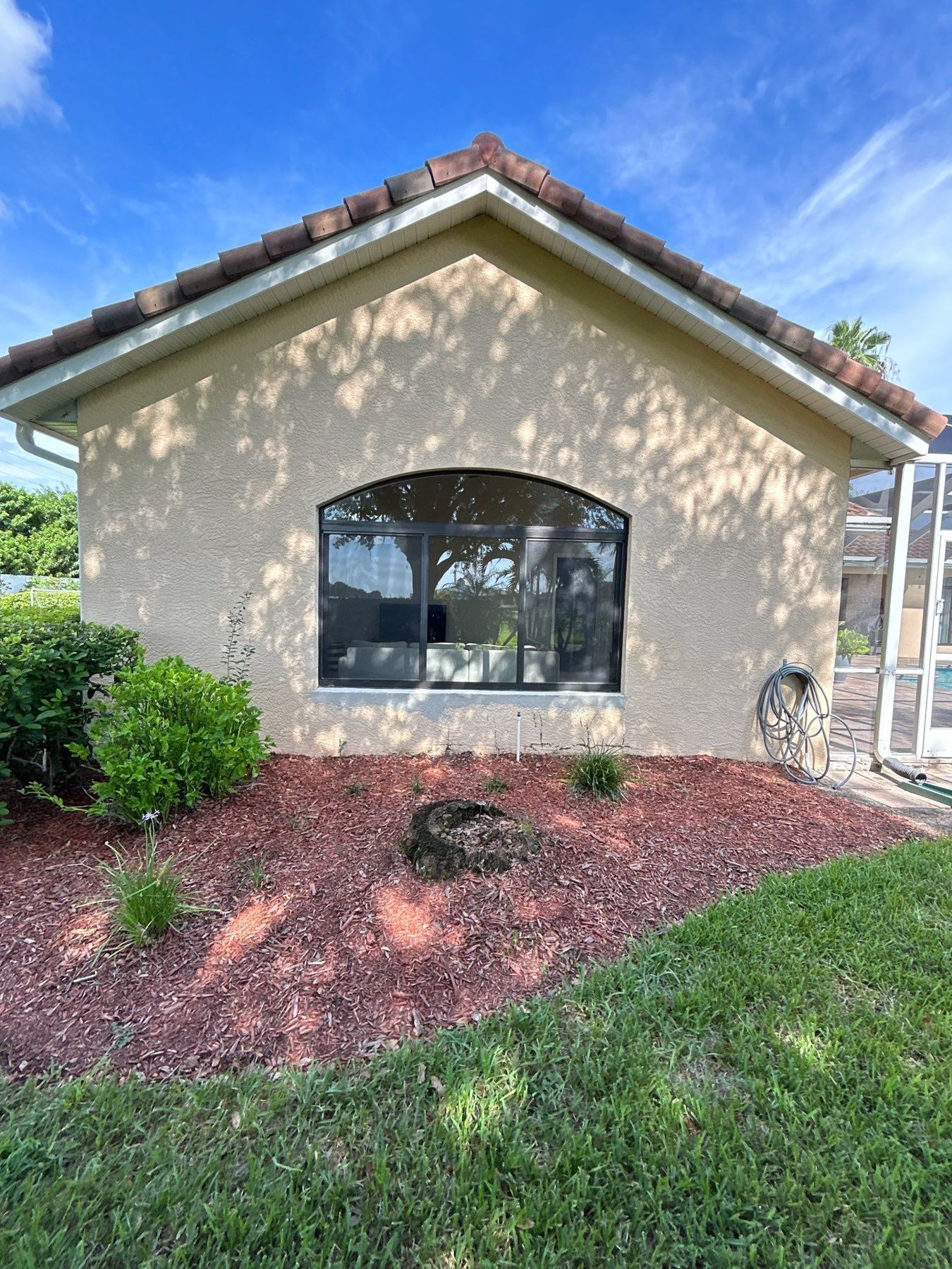 After: Side elevation · arched XOX window