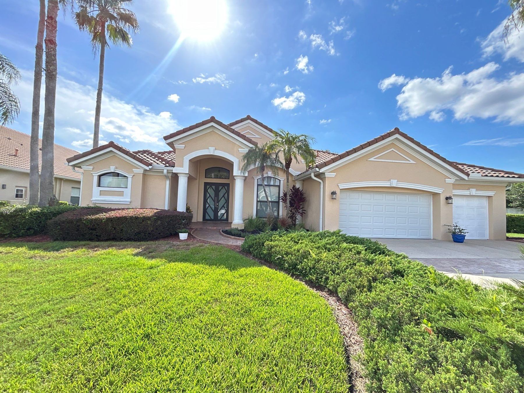 Lutz FL home with bronze impact windows